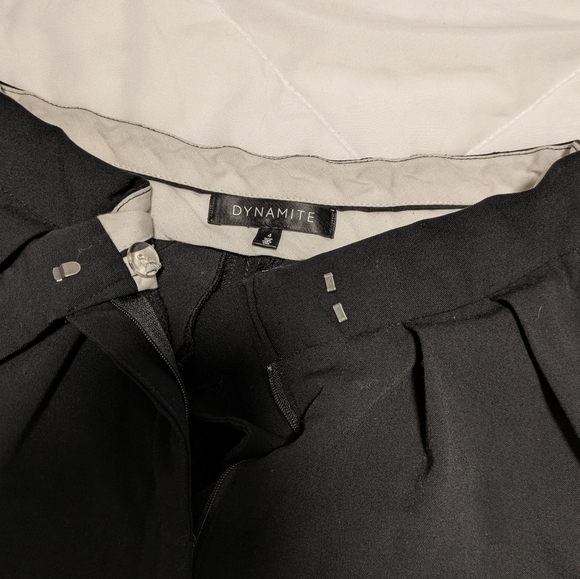 Dynamite Wide Leg High-Waist Black Dress Pants - Picture 9 of 10